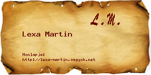 Lexa Martin névjegykártya